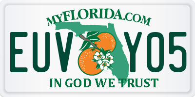 FL license plate EUVY05