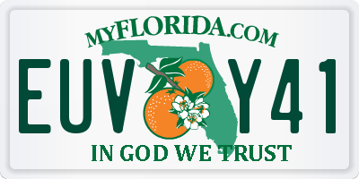FL license plate EUVY41