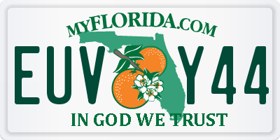 FL license plate EUVY44