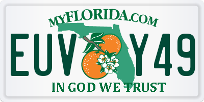 FL license plate EUVY49