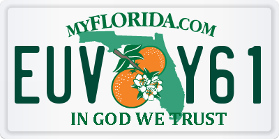 FL license plate EUVY61