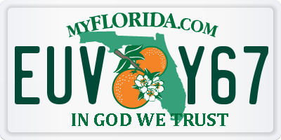 FL license plate EUVY67