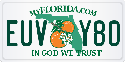 FL license plate EUVY80