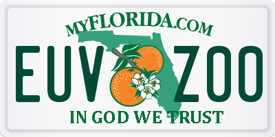 FL license plate EUVZ00