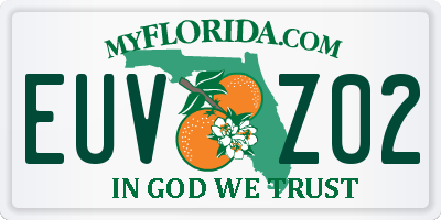FL license plate EUVZ02