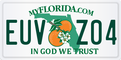 FL license plate EUVZ04