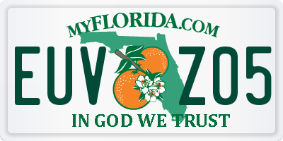FL license plate EUVZ05