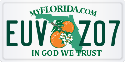 FL license plate EUVZ07