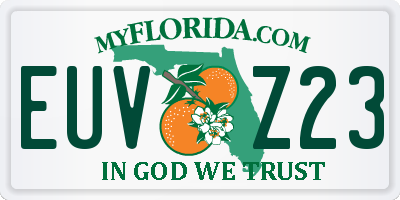FL license plate EUVZ23