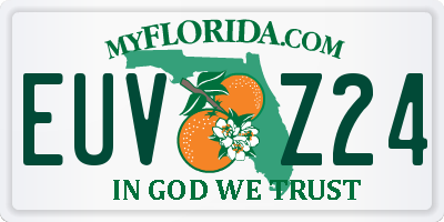 FL license plate EUVZ24