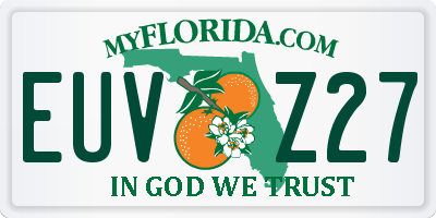 FL license plate EUVZ27