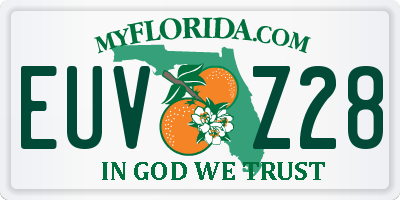 FL license plate EUVZ28