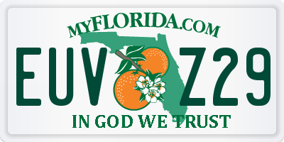 FL license plate EUVZ29