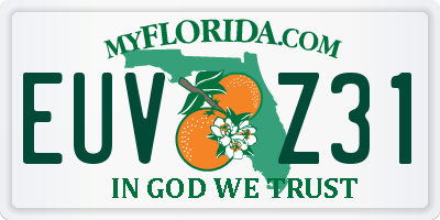 FL license plate EUVZ31