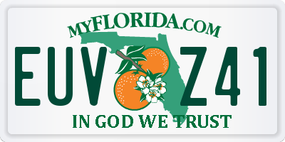 FL license plate EUVZ41