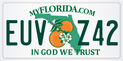 FL license plate EUVZ42