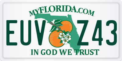 FL license plate EUVZ43