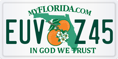 FL license plate EUVZ45