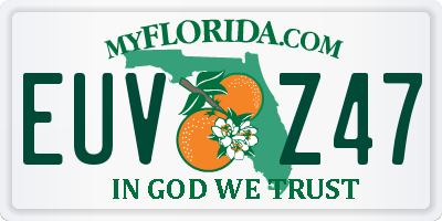 FL license plate EUVZ47