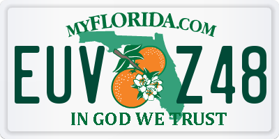 FL license plate EUVZ48