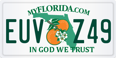 FL license plate EUVZ49