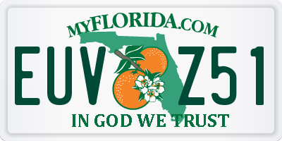 FL license plate EUVZ51