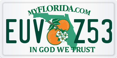 FL license plate EUVZ53