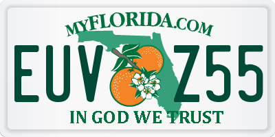 FL license plate EUVZ55