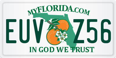 FL license plate EUVZ56