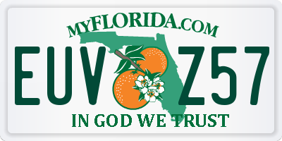FL license plate EUVZ57