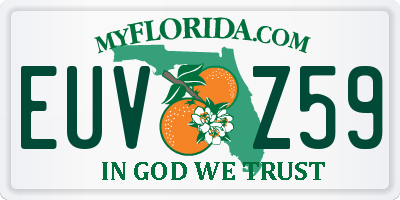 FL license plate EUVZ59