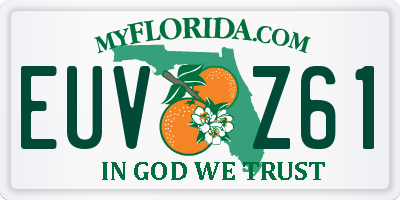 FL license plate EUVZ61