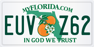 FL license plate EUVZ62