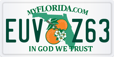FL license plate EUVZ63