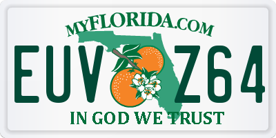 FL license plate EUVZ64