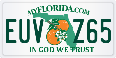 FL license plate EUVZ65
