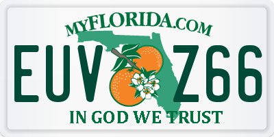 FL license plate EUVZ66