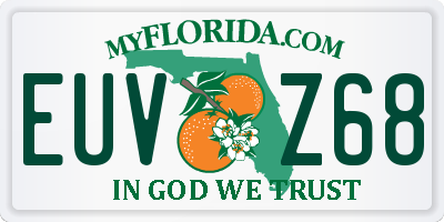 FL license plate EUVZ68