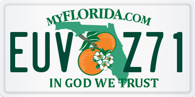 FL license plate EUVZ71