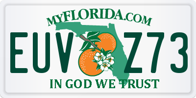 FL license plate EUVZ73