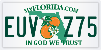 FL license plate EUVZ75