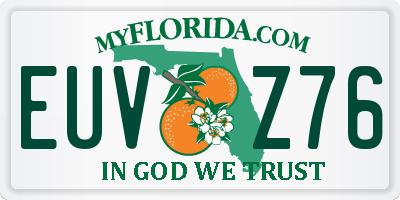 FL license plate EUVZ76