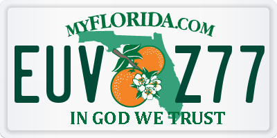FL license plate EUVZ77