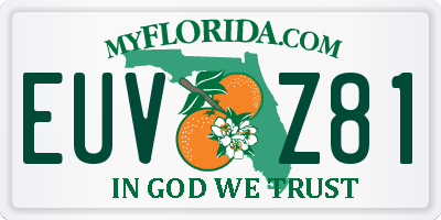 FL license plate EUVZ81