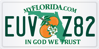 FL license plate EUVZ82