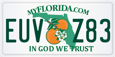FL license plate EUVZ83