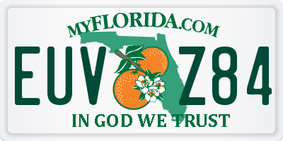 FL license plate EUVZ84