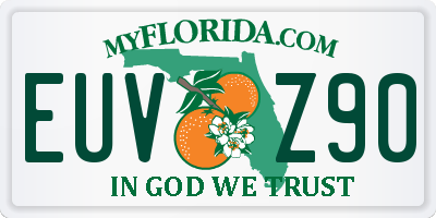 FL license plate EUVZ90