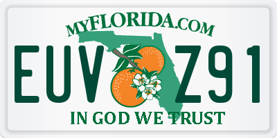 FL license plate EUVZ91