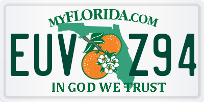 FL license plate EUVZ94